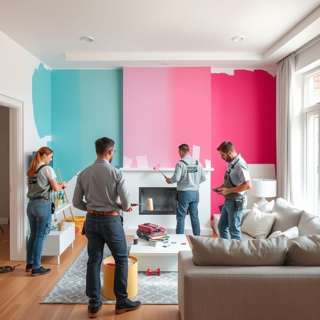 Beautifully painted living room